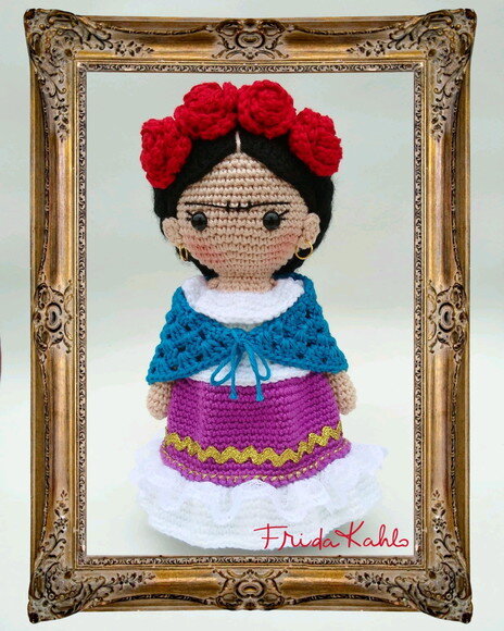 Receita pdf Frida Kahlo Amigurumi