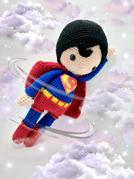 Super homem amigurumi superman