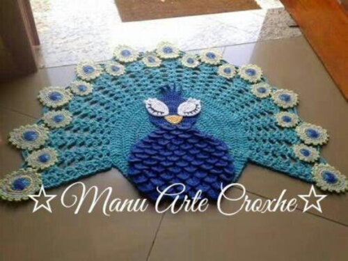 Tapete de Croche Pavão