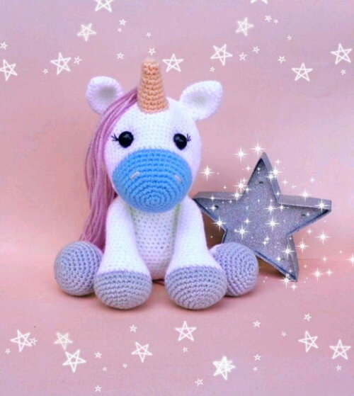 Unicórnio amigurumi