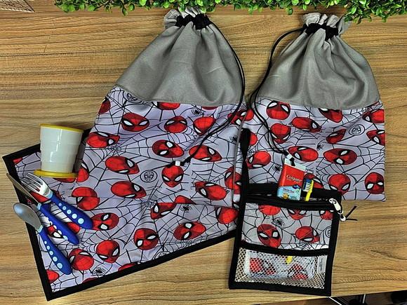 Kit Escolar Infantil Homem Aranha Volta as Aulas