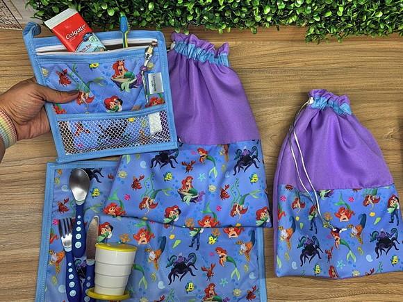Kit Escolar Infantil Pequena Sereia Personalizado