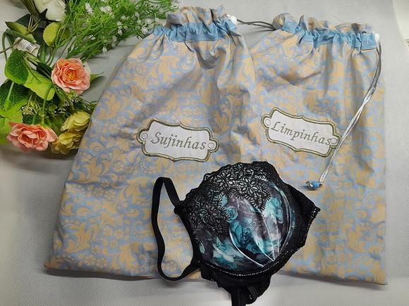 Kit 2 Saquinhos Organizadores para Calcinhas e para Sutiãs