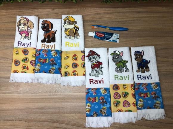 Toalhinha Infantil Personalizadas Kit com 6