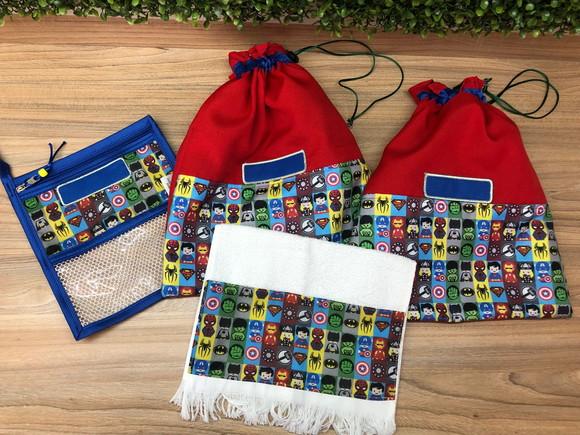 Kit Escolar Infantil Personalizado Volta as Aulas