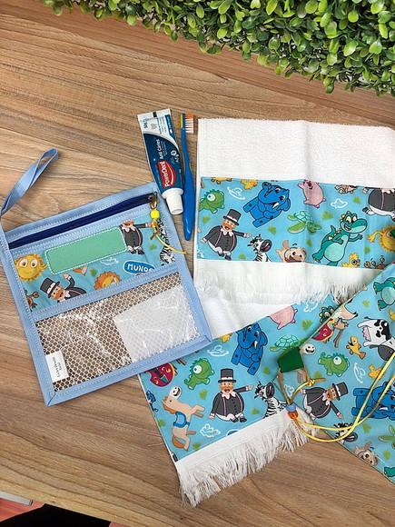 Kit Higiene Personalizado e Mochila Saco