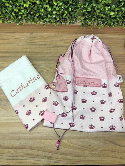 Mochila Saco Personalizada Infantil Coroa