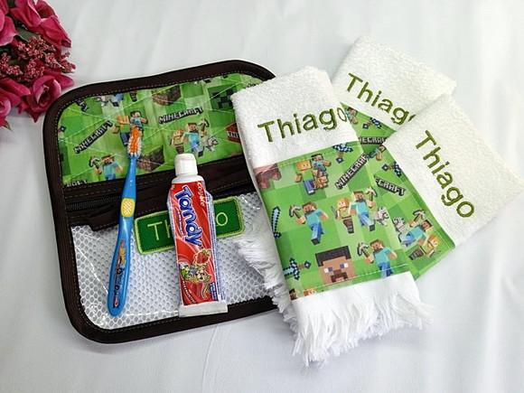Kit Bucal Personalizado 3 Toalhinhas
