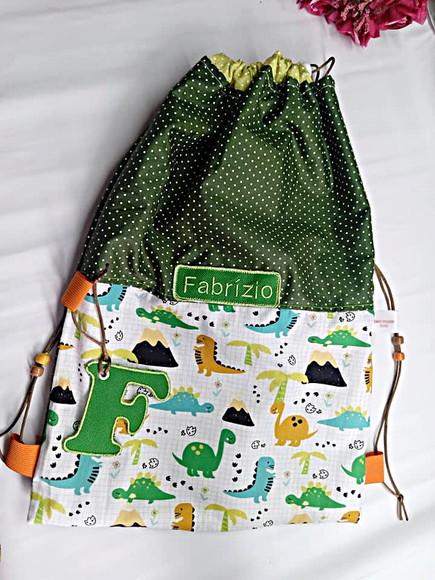 Mochila Saco Infantil Dinossauro Volta as Aulas