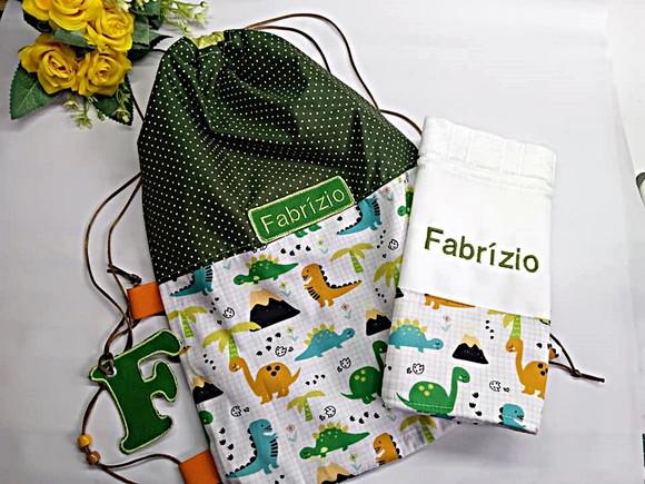 Mochila Saco Infantil Personalizada Dinossauro