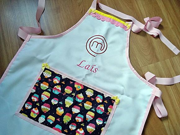 Avental Infantil com Touca Personalizado
