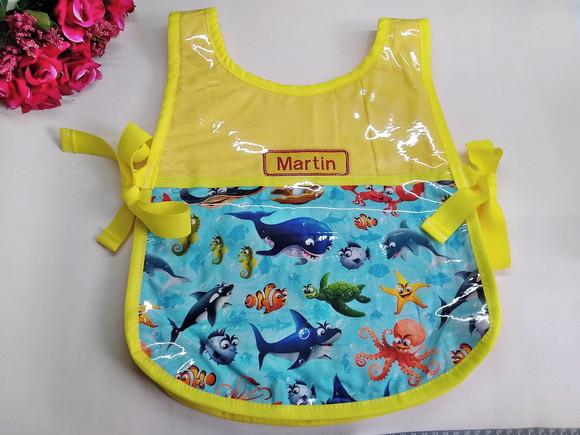 Avental Infantil Plastificado para Pintura