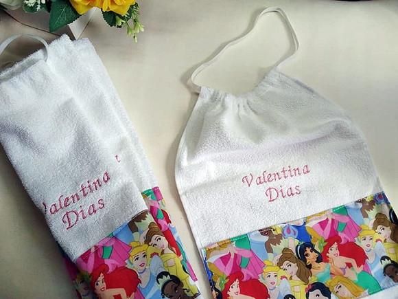 Toalhas Escolar Infantil com Elástico 6 Peças