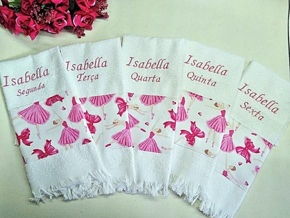 Toalhas Escolar Semaninha Personalizadas c/ Elástico