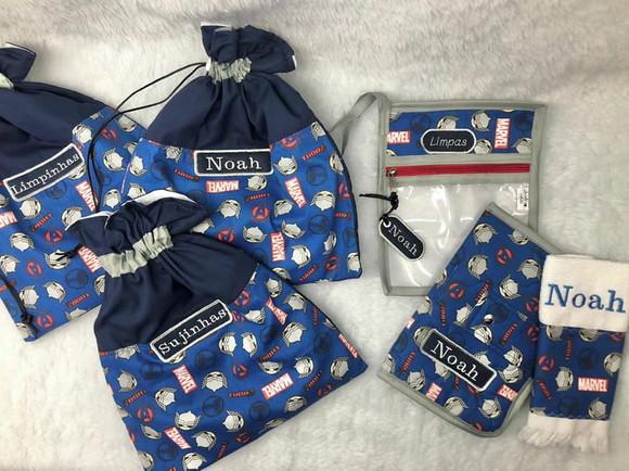 Kit Menino Escolinha e Creche 6 Peças