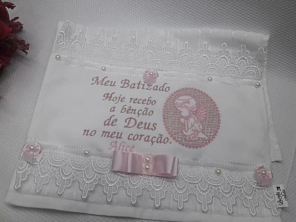 Toalha de Batizado Bordada