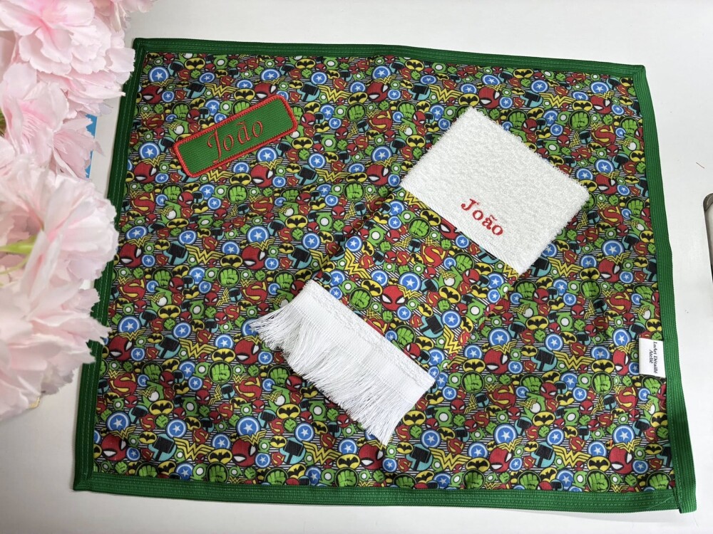 Jogo Americano Infantil + Toalhinha Personalizado