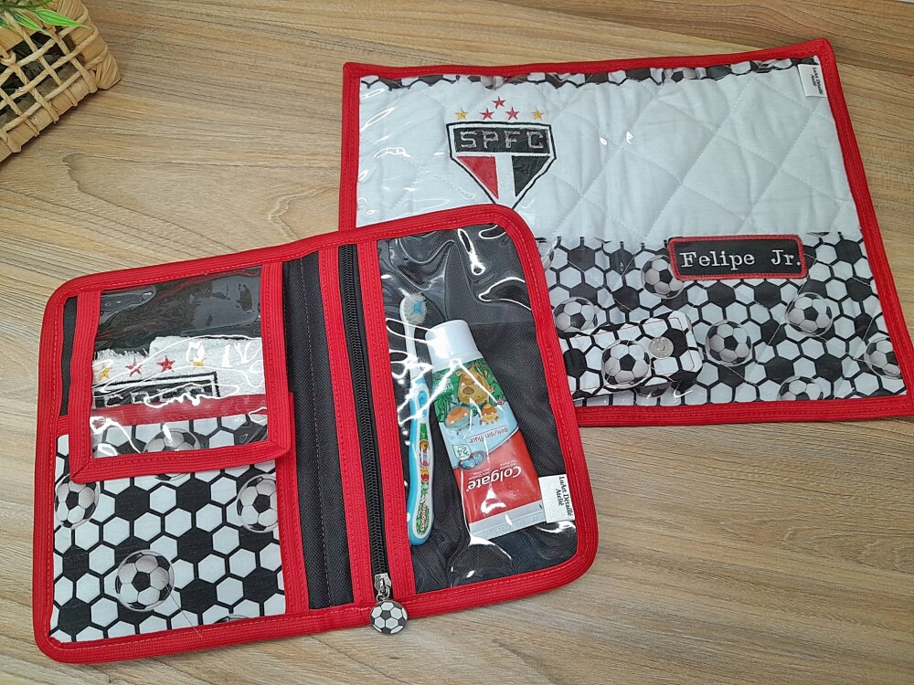 Kit  Higiene Bucal +Toalhinha+Jogo Americano Personalizado