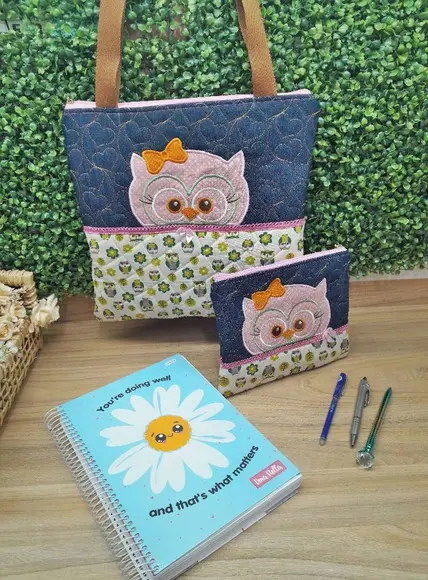 Bolsa Coruja Professora + Necessaire Black Friday