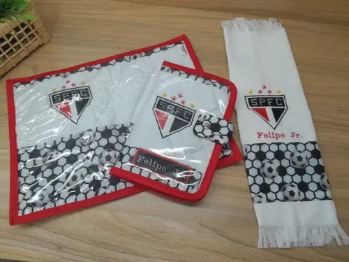 Kit Jogo Americano e Porta Escova de Dente Plastificado
