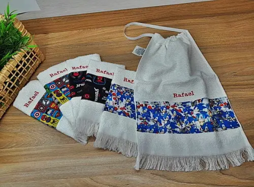 Toalhinhas Escolar Infantil Personalizada