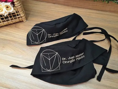 Gorro Cirúrgico Bordado Personalizado Kit com 2