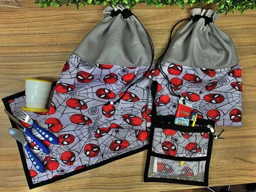 Kit Escolar Infantil Homem Aranha Volta as Aulas