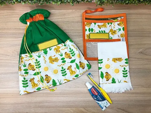 Kit Saquinho Organizador + Kit Higiene Personalizado