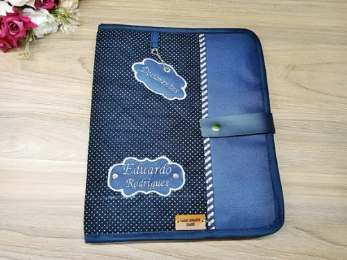 Porta Certidão e Documentos do Bebê Personalizados