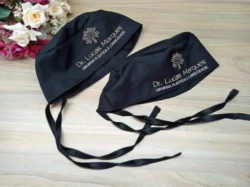 Gorro Cirúrgico Bordado Personalizado Kit Com3