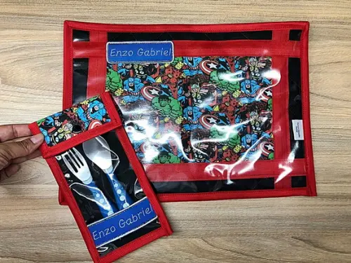 Jogo Americano Infantil Impermeável Personalizado