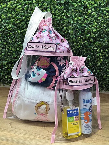 Kit Organizador Escolar Natacão Infantil Menina