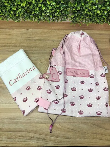 Mochila Saco Personalizada Infantil Coroa