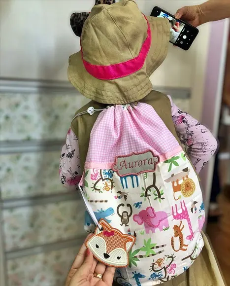 Mochilinha Sacola de Costa Safari Personalizada