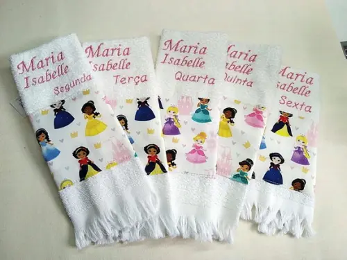 5 Toalhinhas Escolar Personalizadas