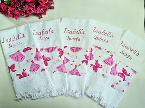 Toalhas Escolar Semaninha Personalizadas c/ Elástico