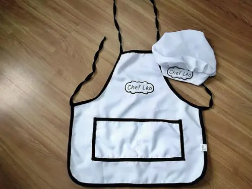 Avental Infantil com Touca Personalizadas