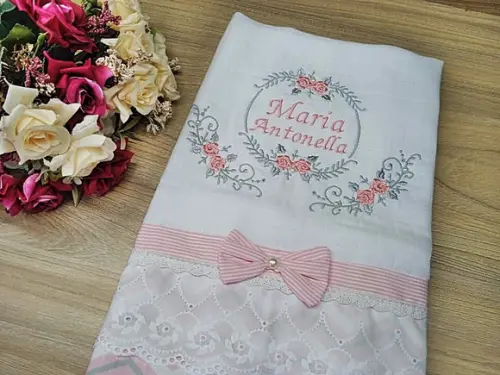 Fralda Passeio + 3 Fralda de Boca Personalizada
