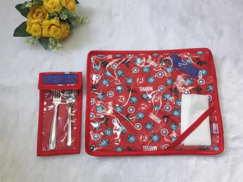 Jogo Americano Impermeável + Porta Talher Personalizado