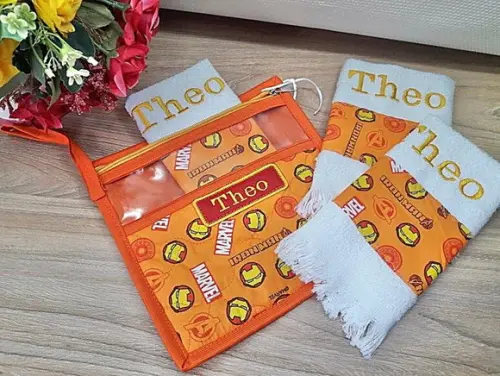 Kit Higiene Bucal com 3 Toalhinhas Personalizada