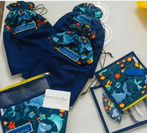 Kit Escolar Personalizado Volta as Aulas 8 Peças