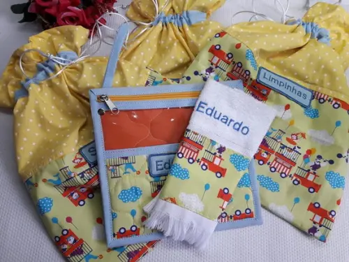 Saquinho Escolar Personalizado 4 Peças