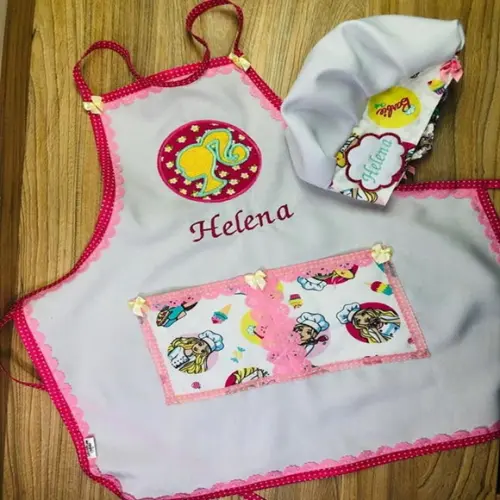 Avental Infantil com Touca Personalizado