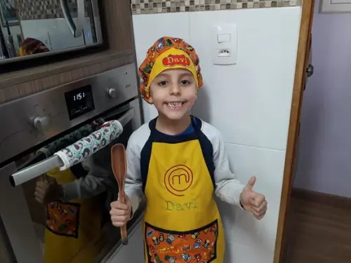 Avental Infantil Personalizado + Touca