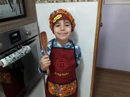 Avental Infantil com Touca Personalizado