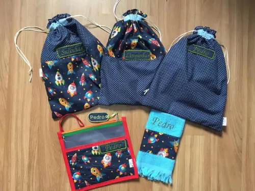 Kit Escolar Menino Personalizado 5 Peças