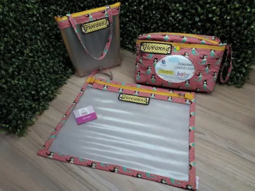 Enxoval Personalizado Saquinhos, Necessaire e Porta Fralda