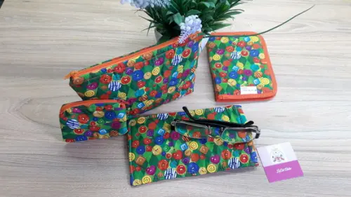 Necessaire e Porta Óculos 4 Peças