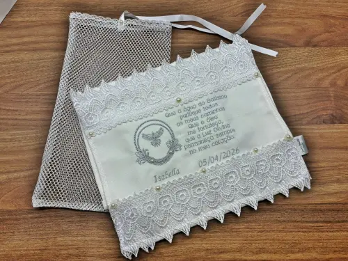 Toalha de Batizado Bordada Personalizada