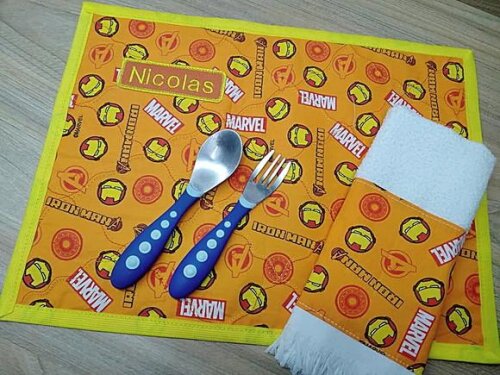 Jogo Americano Infantil + Toalhinha Personalizado